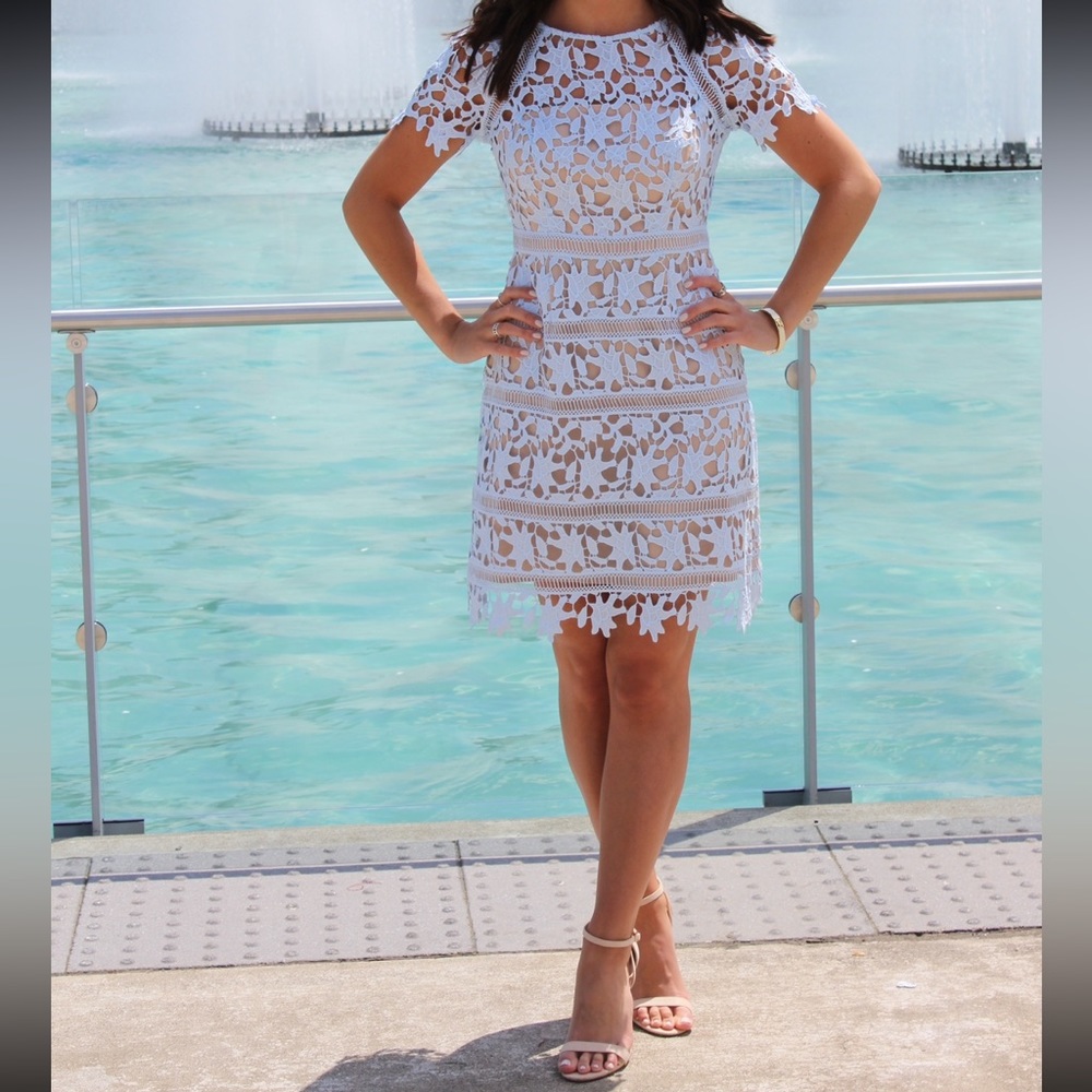Eliza J Lace Mini Dress